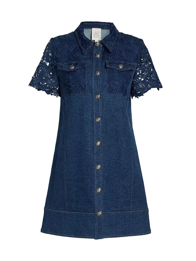 Women's Cortland Denim Button-Front Minidress - Navy Women's Cortland Denim Button-Front Minidress - Navy