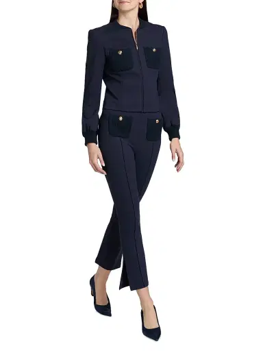 Cinq à Sept Women's Paulette Crop Pants - Navy | Thumbnail 2 Cinq à Sept Women's Paulette Crop Pants - Navy | Thumbnail 2