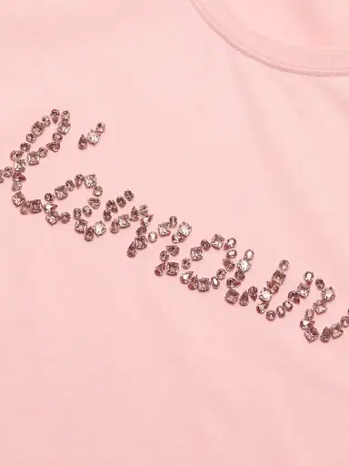Cinq à Sept Women's Lamour Crystal Crewneck T-Shirt - English Rose | Thumbnail 7 Cinq à Sept Women's Lamour Crystal Crewneck T-Shirt - English Rose | Thumbnail 7