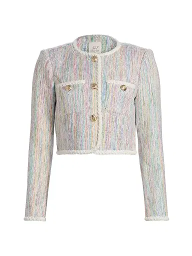 Cinq à Sept Women's Auden Tweed Crop Jacket | Thumbnail 1 Cinq à Sept Women's Auden Tweed Crop Jacket | Thumbnail 1