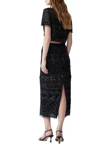 Carolina Herrera Women's Bead & Sequin-Embellished Short-Sleeve Top | Thumbnail 4 Carolina Herrera Women's Bead & Sequin-Embellished Short-Sleeve Top | Thumbnail 4
