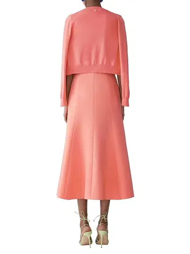 Carolina Herrera Women's Embroidered Sleeveless Fit-&-Flare Midi-Dress - Sunset Multi - Size 2 | Thumbnail 5 Carolina Herrera Women's Embroidered Sleeveless Fit-&-Flare Midi-Dress - Sunset Multi - Size 2 | Thumbnail 5
