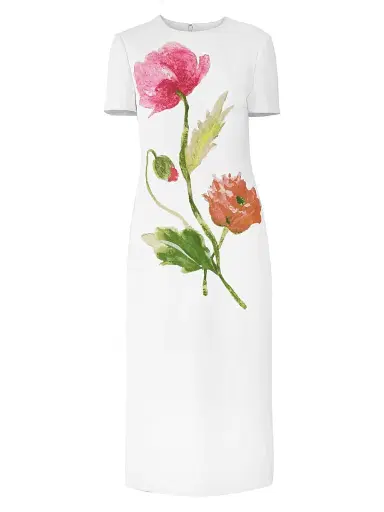 Carolina Herrera Women's Floral Sheath Midi-Dress | Thumbnail 1 Carolina Herrera Women's Floral Sheath Midi-Dress | Thumbnail 1