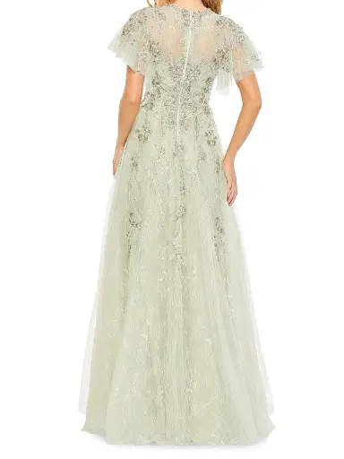 Mac Duggal Women's Sequin-Embellished Gown - Seafoam | Thumbnail 2 Mac Duggal Women's Sequin-Embellished Gown - Seafoam | Thumbnail 2