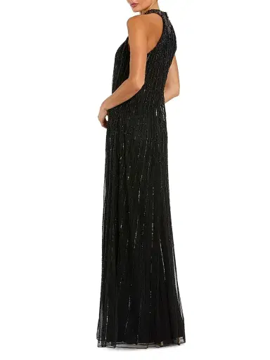 Mac Duggal Women's Sequined-Mesh Trapeze Gown - Black - Size 16 | Thumbnail 2 Mac Duggal Women's Sequined-Mesh Trapeze Gown - Black - Size 16 | Thumbnail 2