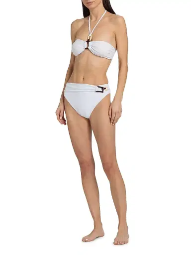 Ramy Brook Women's Maxine Buckle-Detail Bikini Bottom - White | Thumbnail 2 Ramy Brook Women's Maxine Buckle-Detail Bikini Bottom - White | Thumbnail 2