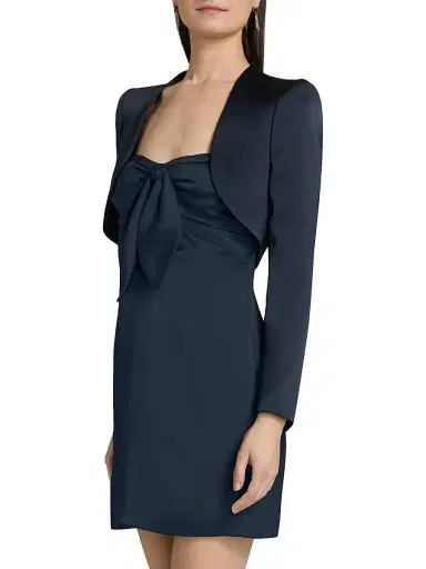Ramy Brook Women's Gia Open-Front Capelet - Navy | Thumbnail 4 Ramy Brook Women's Gia Open-Front Capelet - Navy | Thumbnail 4