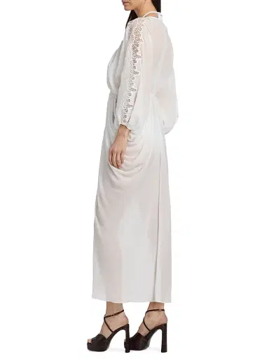Ramy Brook Women's Bernice Lace-Trim V-Neck Maxi Dress - White | Thumbnail 5 Ramy Brook Women's Bernice Lace-Trim V-Neck Maxi Dress - White | Thumbnail 5
