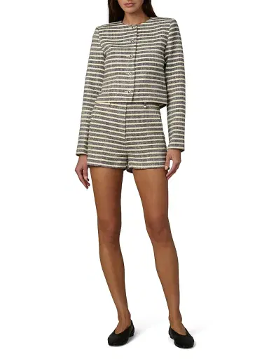 Joe's Jeans Women's The Talia Striped Crop Jacket | Thumbnail 2 Joe's Jeans Women's The Talia Striped Crop Jacket | Thumbnail 2
