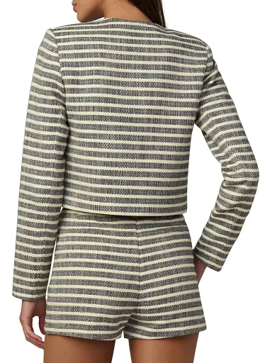 Joe's Jeans Women's The Talia Striped Crop Jacket | Thumbnail 5 Joe's Jeans Women's The Talia Striped Crop Jacket | Thumbnail 5