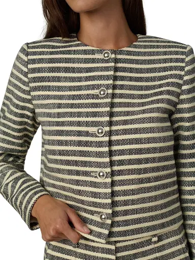 Joe's Jeans Women's The Talia Striped Crop Jacket | Thumbnail 6 Joe's Jeans Women's The Talia Striped Crop Jacket | Thumbnail 6