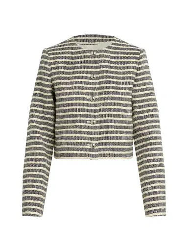 Joe's Jeans Women's The Talia Striped Crop Jacket | Thumbnail 1 Joe's Jeans Women's The Talia Striped Crop Jacket | Thumbnail 1