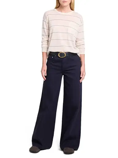 TWP Women's 4Th St Stripe Cashmere Sweater - Ivory Multi | Thumbnail 2 TWP Women's 4Th St Stripe Cashmere Sweater - Ivory Multi | Thumbnail 2