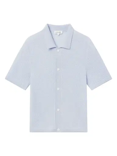 Frame Men's Wool Short-Sleeve Button-Front Cardigan - Pale Blue - Size XL | Thumbnail 1 Frame Men's Wool Short-Sleeve Button-Front Cardigan - Pale Blue - Size XL | Thumbnail 1