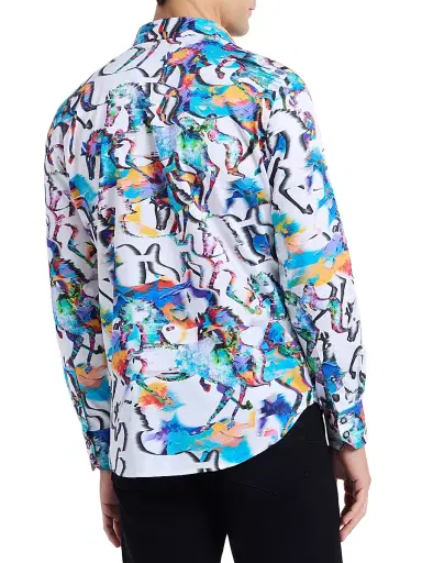 Robert Graham Men's Mane Event Stretch-Cotton Button-Front Shirt | Thumbnail 5 Robert Graham Men's Mane Event Stretch-Cotton Button-Front Shirt | Thumbnail 5