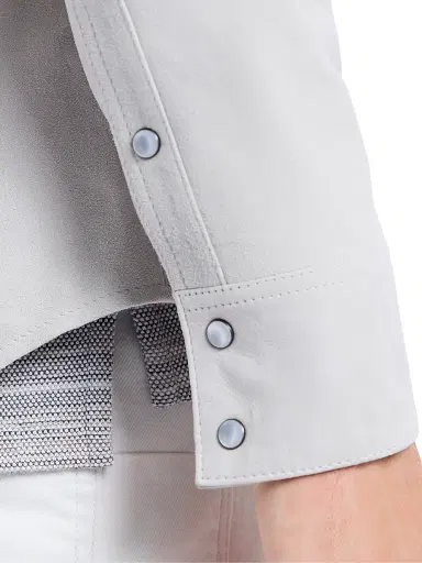 Robert Graham Men's Marstow Leather Shirt Jacket - Stone | Thumbnail 7 Robert Graham Men's Marstow Leather Shirt Jacket - Stone | Thumbnail 7