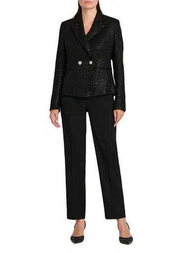 Kiton Women's Seamed Stretch-Wool Pants - Black | Thumbnail 2 Kiton Women's Seamed Stretch-Wool Pants - Black | Thumbnail 2
