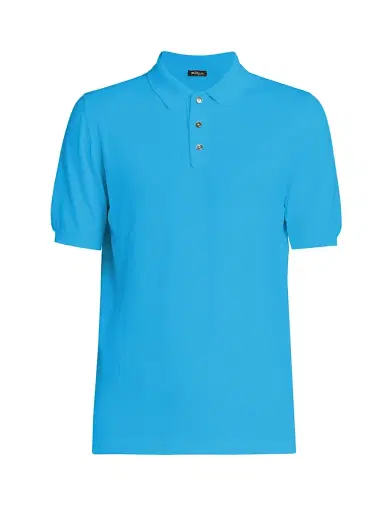 Kiton Men's Cotton Polo Shirt - Turquoise - Size XXL | Thumbnail 1 Kiton Men's Cotton Polo Shirt - Turquoise - Size XXL | Thumbnail 1