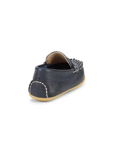 Elephantito Baby Boy's Alex Leather Driving Loafers - Navy 4 (Baby) | Thumbnail 2 Elephantito Baby Boy's Alex Leather Driving Loafers - Navy 4 (Baby) | Thumbnail 2