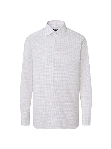 Zegna Men's Checked Centoventimila Cotton Shirt | Thumbnail 1 Zegna Men's Checked Centoventimila Cotton Shirt | Thumbnail 1