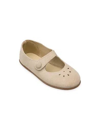 Elephantito Little Girl's & Girl's Andi Mary Jane Shoes - Suede Beige 12 (Child) | Thumbnail 1 Elephantito Little Girl's & Girl's Andi Mary Jane Shoes - Suede Beige 12 (Child) | Thumbnail 1