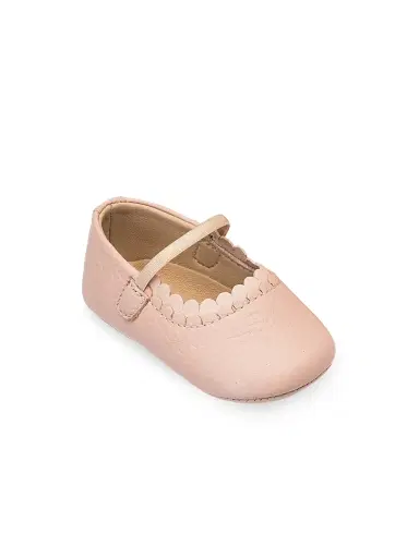 Elephantito Baby Girl's Scalloped Mary Jane Crib Shoes - Pink 4 (Baby) | Thumbnail 1 Elephantito Baby Girl's Scalloped Mary Jane Crib Shoes - Pink 4 (Baby) | Thumbnail 1