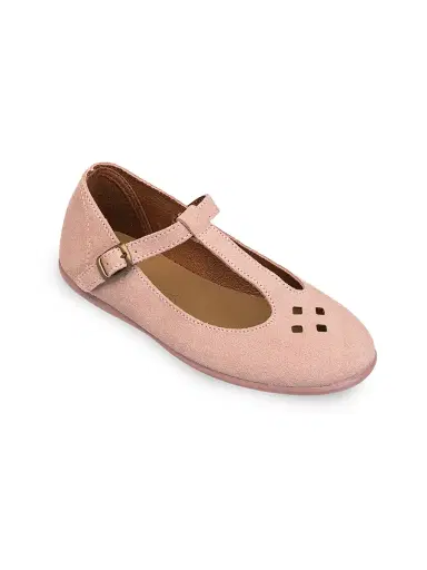 Elephantito Little Girl's Suede T-Strap Flats - Rose 11.5 (Child) | Thumbnail 1 Elephantito Little Girl's Suede T-Strap Flats - Rose 11.5 (Child) | Thumbnail 1
