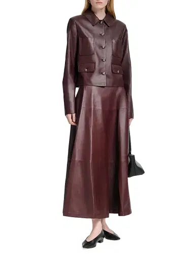 Altuzarra Women's Astley Leather Crop Jacket | Thumbnail 2 Altuzarra Women's Astley Leather Crop Jacket | Thumbnail 2