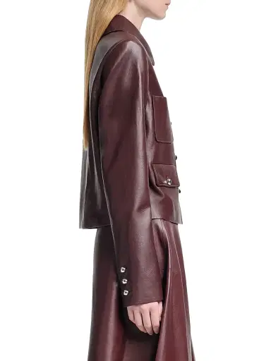 Altuzarra Women's Astley Leather Crop Jacket | Thumbnail 4 Altuzarra Women's Astley Leather Crop Jacket | Thumbnail 4