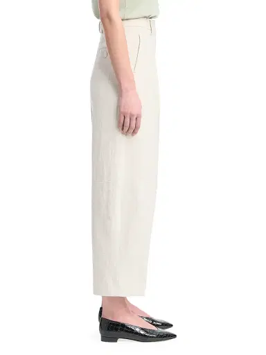 Altuzarra Women's Dash Pleated Linen-Blend Pants - Mortar Melange | Thumbnail 4 Altuzarra Women's Dash Pleated Linen-Blend Pants - Mortar Melange | Thumbnail 4