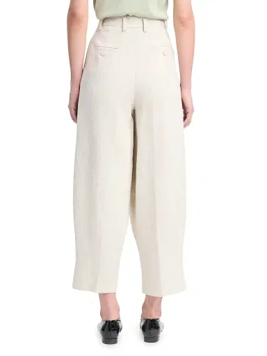 Altuzarra Women's Dash Pleated Linen-Blend Pants - Mortar Melange | Thumbnail 5 Altuzarra Women's Dash Pleated Linen-Blend Pants - Mortar Melange | Thumbnail 5