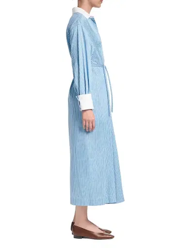 Altuzarra Women's Floyd Striped Cotton Maxi Shirtdress - Azure Stripe | Thumbnail 5 Altuzarra Women's Floyd Striped Cotton Maxi Shirtdress - Azure Stripe | Thumbnail 5