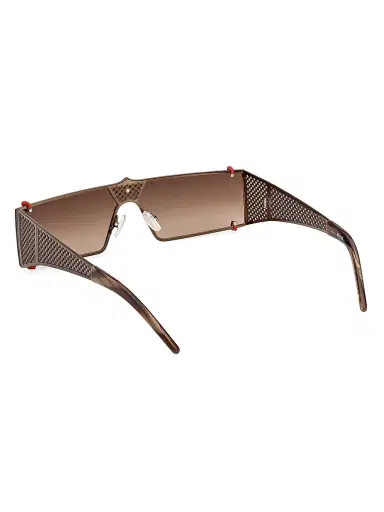 Christian Louboutin Women's Textured Mesh Shield Sunglasses - Bronze Brown | Thumbnail 4 Christian Louboutin Women's Textured Mesh Shield Sunglasses - Bronze Brown | Thumbnail 4