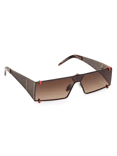 Christian Louboutin Women's Textured Mesh Shield Sunglasses - Bronze Brown | Thumbnail 8 Christian Louboutin Women's Textured Mesh Shield Sunglasses - Bronze Brown | Thumbnail 8