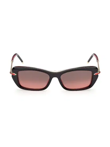 Christian Louboutin Women's 53MM Rectangular Sunglasses - Gold Black Red | Thumbnail 2 Christian Louboutin Women's 53MM Rectangular Sunglasses - Gold Black Red | Thumbnail 2