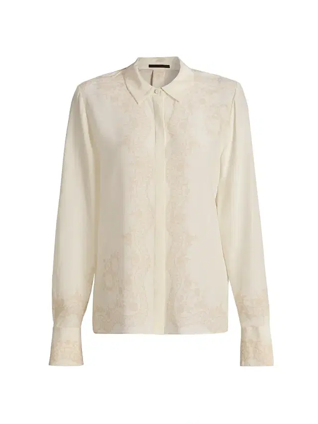 Women's Serena Printed Silk Blouse - Multi Women's Serena Printed Silk Blouse - Multi