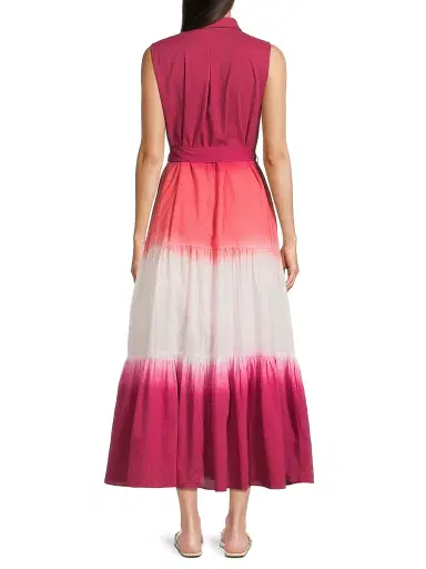 Kobi Halperin Women's Arabella Dip-Dye Cotton Midi-Dress - Fuchsia Multi | Thumbnail 5 Kobi Halperin Women's Arabella Dip-Dye Cotton Midi-Dress - Fuchsia Multi | Thumbnail 5