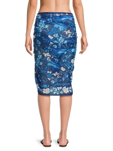 Kobi Halperin Women's Mckenzie Floral Cotton Pareo - Indigo Multi | Thumbnail 5 Kobi Halperin Women's Mckenzie Floral Cotton Pareo - Indigo Multi | Thumbnail 5