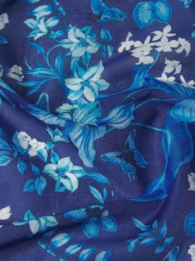 Kobi Halperin Women's Mckenzie Floral Cotton Pareo - Indigo Multi | Thumbnail 6 Kobi Halperin Women's Mckenzie Floral Cotton Pareo - Indigo Multi | Thumbnail 6