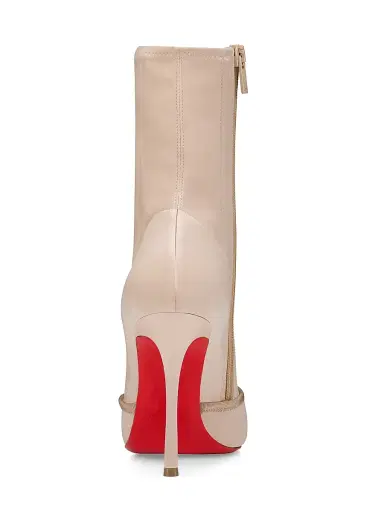 Christian Louboutin Women's Pavlova 100MM Booties in Crepe Satin - Blush - Size 12 | Thumbnail 4 Christian Louboutin Women's Pavlova 100MM Booties in Crepe Satin - Blush - Size 12 | Thumbnail 4