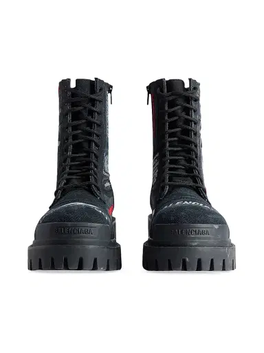 Balenciaga Men's Combat Strike Boots - Black | Thumbnail 3 Balenciaga Men's Combat Strike Boots - Black | Thumbnail 3