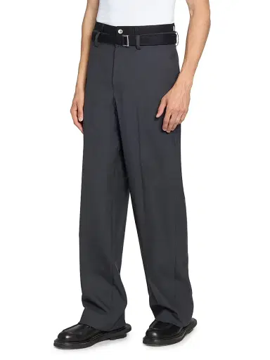 Sacai Men's Double-Waist Suiting Wool-Blend Pants - Grey - Size XL | Thumbnail 4 Sacai Men's Double-Waist Suiting Wool-Blend Pants - Grey - Size XL | Thumbnail 4