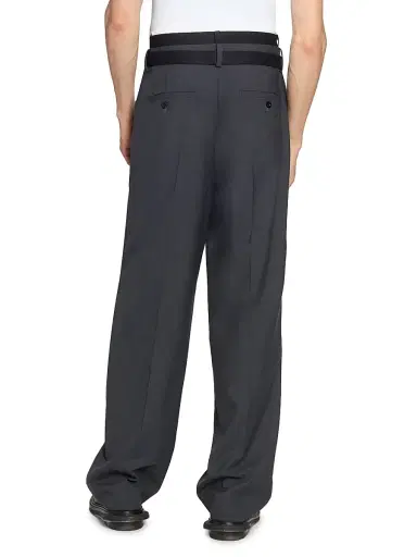 Sacai Men's Double-Waist Suiting Wool-Blend Pants - Grey - Size XL | Thumbnail 5 Sacai Men's Double-Waist Suiting Wool-Blend Pants - Grey - Size XL | Thumbnail 5
