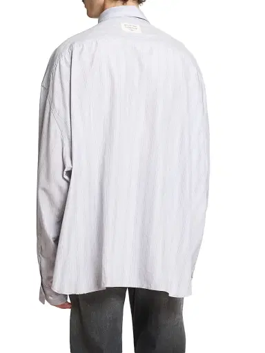 Acne Studios Men's Soffia New Round Striped Oversized Shirt - Grey Multi | Thumbnail 5 Acne Studios Men's Soffia New Round Striped Oversized Shirt - Grey Multi | Thumbnail 5