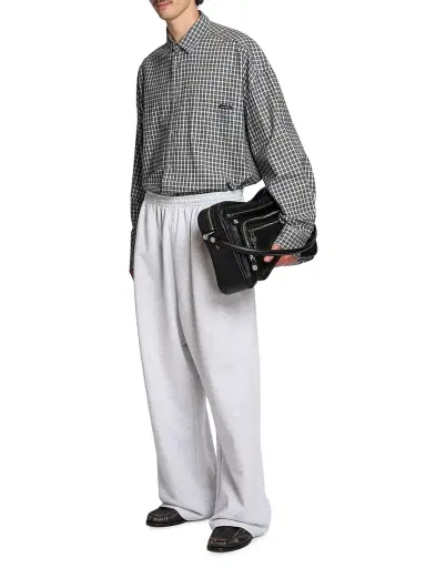 Acne Studios Men's Soffia Washed Flannel Check Shirt - Black White - Size 44 | Thumbnail 2 Acne Studios Men's Soffia Washed Flannel Check Shirt - Black White - Size 44 | Thumbnail 2