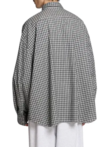 Acne Studios Men's Soffia Washed Flannel Check Shirt - Black White - Size 44 | Thumbnail 5 Acne Studios Men's Soffia Washed Flannel Check Shirt - Black White - Size 44 | Thumbnail 5