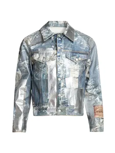 Acne Studios Men's Ovice Tlo Tape Denim Jacket | Thumbnail 1 Acne Studios Men's Ovice Tlo Tape Denim Jacket | Thumbnail 1