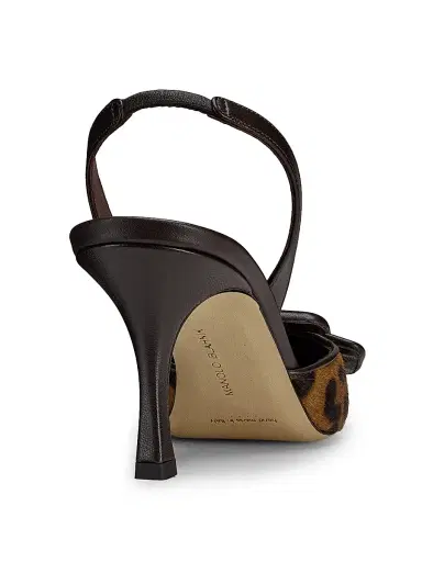 Manolo Blahnik Women's Mayslibi Calf Hair & Leather Slingback Pumps - Leopard | Thumbnail 3 Manolo Blahnik Women's Mayslibi Calf Hair & Leather Slingback Pumps - Leopard | Thumbnail 3