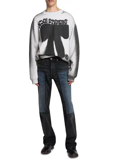 Acne Studios Men's Patchwork Tokyo Straight-Leg Jeans | Thumbnail 2 Acne Studios Men's Patchwork Tokyo Straight-Leg Jeans | Thumbnail 2