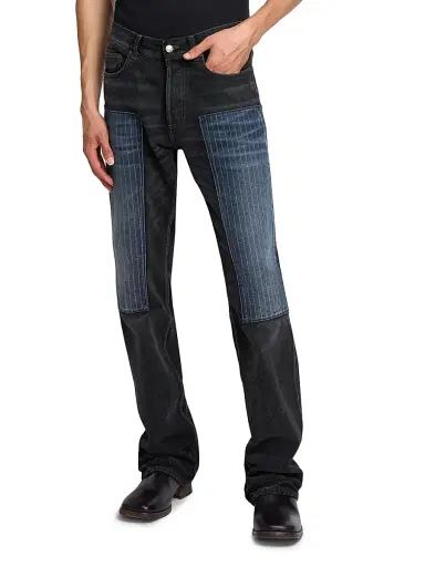 Acne Studios Men's Patchwork Tokyo Straight-Leg Jeans | Thumbnail 3 Acne Studios Men's Patchwork Tokyo Straight-Leg Jeans | Thumbnail 3